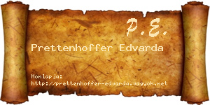 Prettenhoffer Edvarda névjegykártya